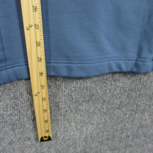 Free Fly Sweater Womens S Blue Cardigan Thermal Fleece Long Open Bamboo Pockets - Picture 10 of 11
